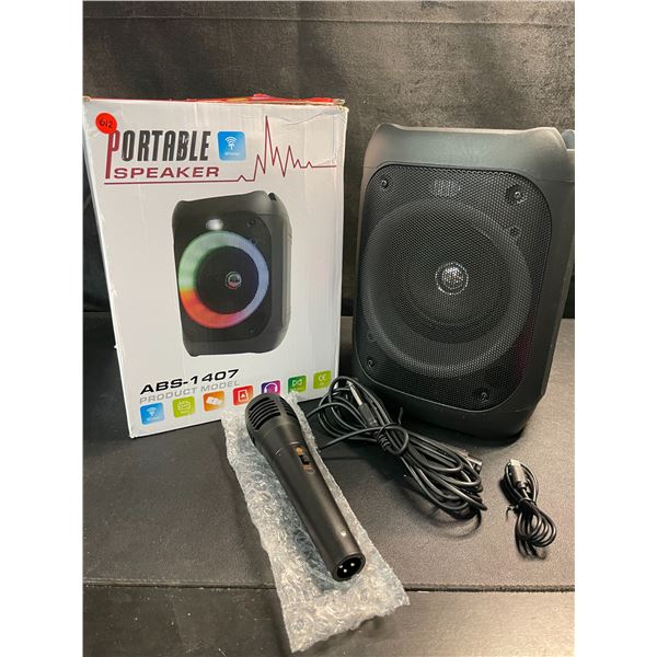 1 Portable Karaoke Machine/Wireless BT Speaker (Model: ABS-1407) - New