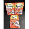 Image 1 : 3 Temptations Creamy Purrr-ee Pouches for Cats - Salmon - 4 x 12g Pouches Each - New