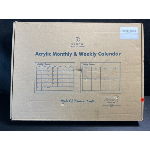 1 Danori Premium Acrylic Monthly & Weekly Calendar/Planning Board Set - Brand ew