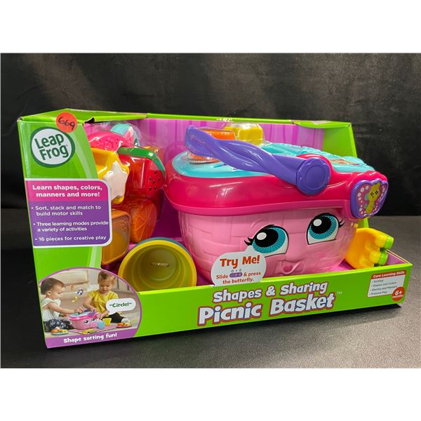 1 Leap Frog Shapes & Sharing Picnic Basket Toy Set - For Ages 6+ Months - New