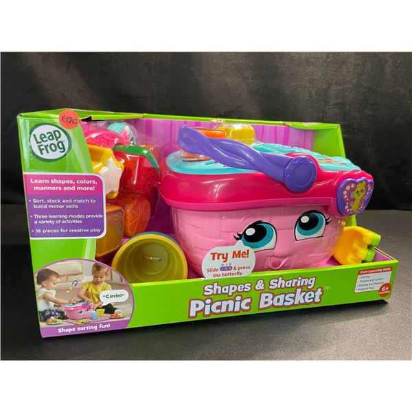 1 Leap Frog Shapes & Sharing Picnic Basket Toy Set - For Ages 6+ Months - New