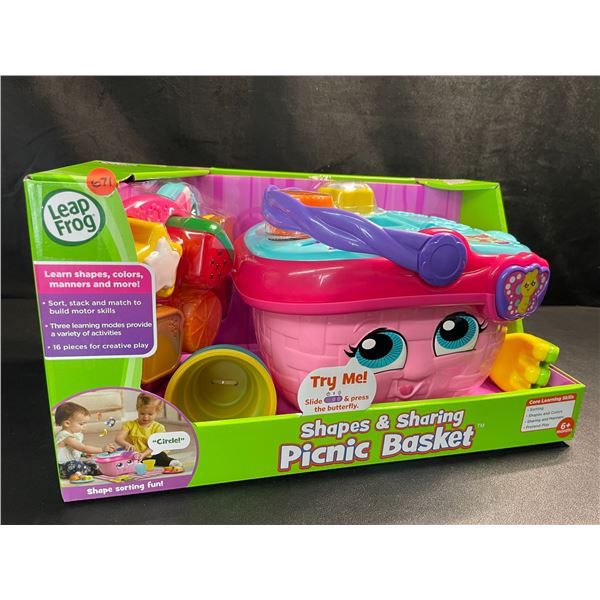 1 Leap Frog Shapes & Sharing Picnic Basket Toy Set - For Ages 6+ Months - New