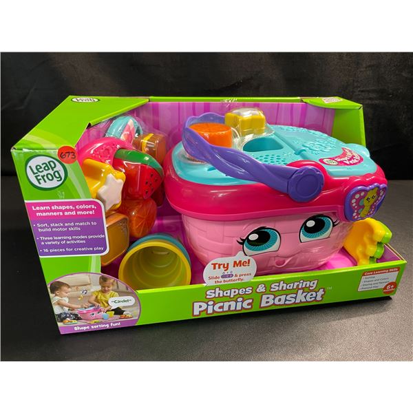 1 Leap Frog Shapes & Sharing Picnic Basket Toy Set - For Ages 6+ Months - New