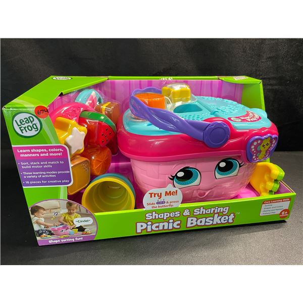 1 Leap Frog Shapes & Sharing Picnic Basket Toy Set - For Ages 6+ Months - New