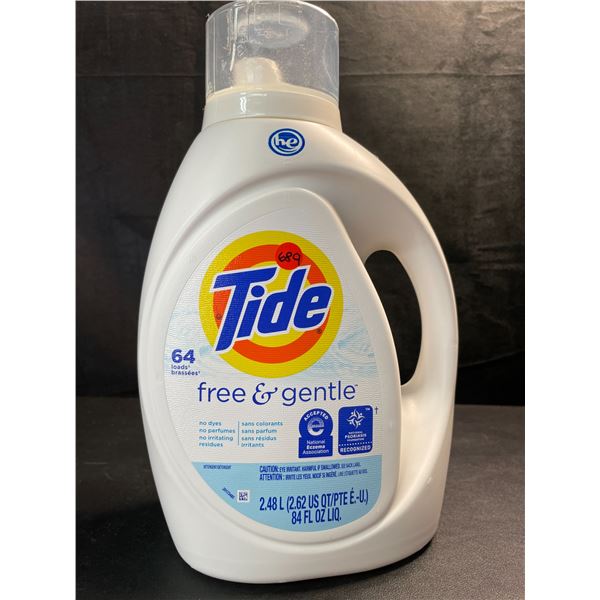 1 Jug of Tide Free & Gentle Liquid Laundry Detergent - 64 Loads/2.48L - New
