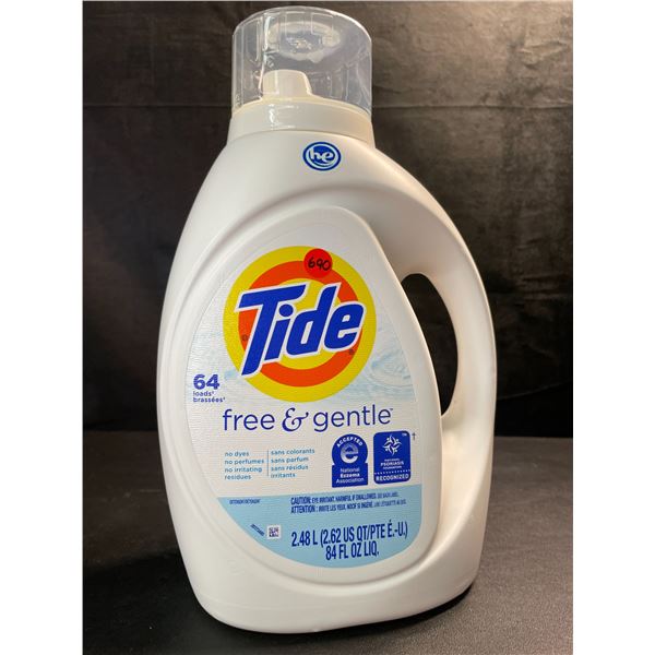 1 Jug of Tide Free & Gentle Liquid Laundry Detergent - 64 Loads/2.48L - New