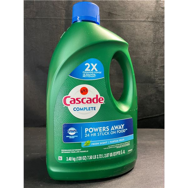1 Large Jug of Cascade Complete Dishwasher Detergent - Fresh Scent w/ Dawn - 3.40kg - New