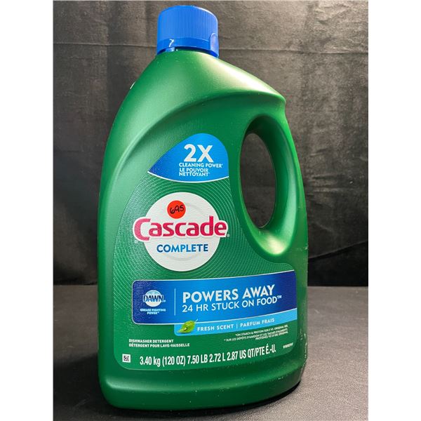 1 Large Jug of Cascade Complete Dishwasher Detergent - Fresh Scent w/ Dawn - 3.40kg - New