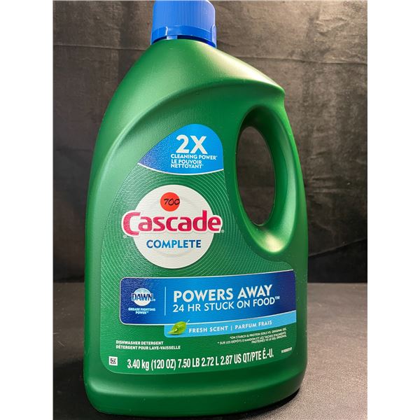 1 Large Jug of Cascade Complete Dishwasher Detergent - Fresh Scent w/ Dawn - 3.40kg - New