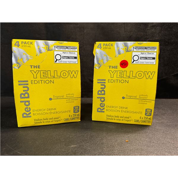 2 4-Packs of RedBull Yellow Edition 250ml Cans - BTB 25-03-23