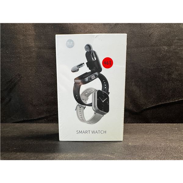 1 Smart Watch with Integrated Earbuds - New