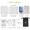Image 3 : 1 Auvon Dual Channel TENS Massager with Pads and Accessories - New