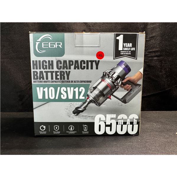 1 EGR High Capacity Battery 6500mah and Filter Set for Dyson V10/SV12 - New