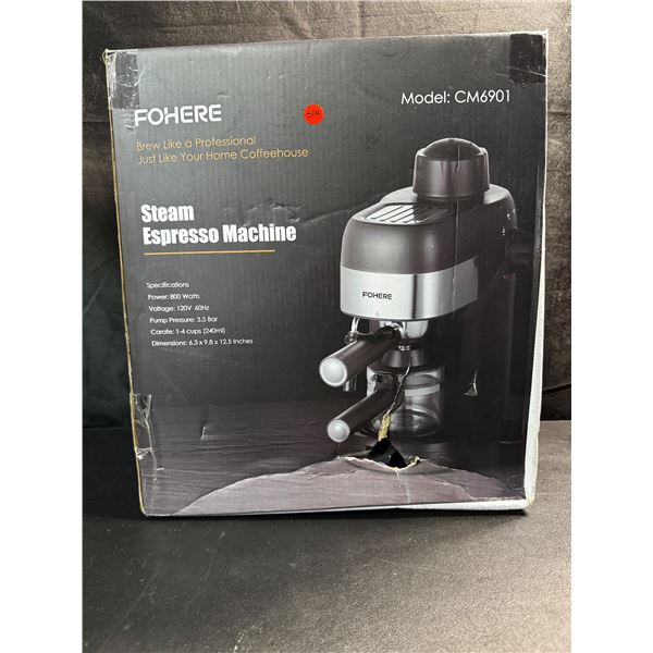 1 Fohere Steam Espresso Machine - New DMG Box