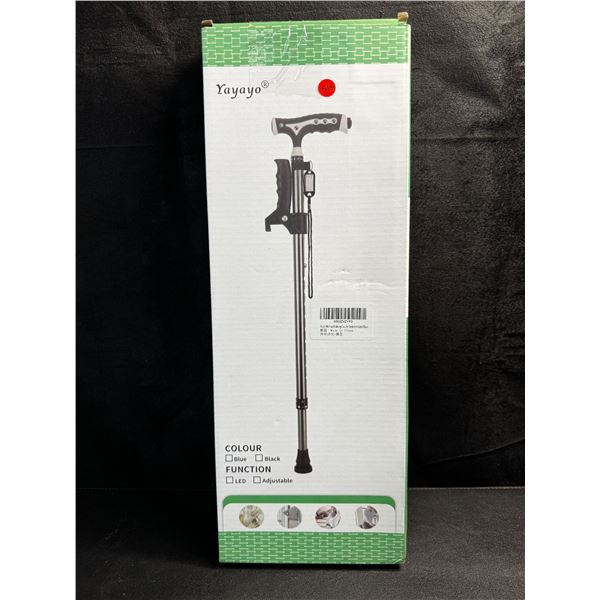 1 Yayayo Multi-Function Walking Cane with Assist Handle and LED Light - New