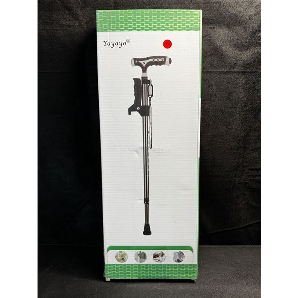 1 Yayayo Multi-Function Walking Cane with Assist Handle and LED Light - New
