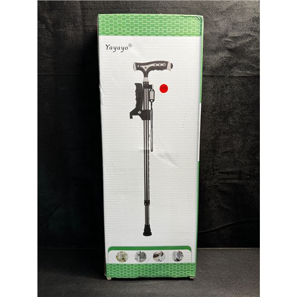 1 Yayayo Multi-Function Walking Cane with Assist Handle and LED Light - New