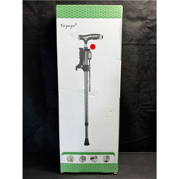 1 Yayayo Multi-Function Walking Cane with Assist Handle and LED Light - New