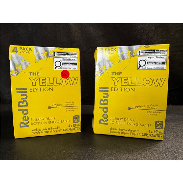 2 4-Packs of RedBull Yellow Edition 250ml Cans - BTB 25-03-23