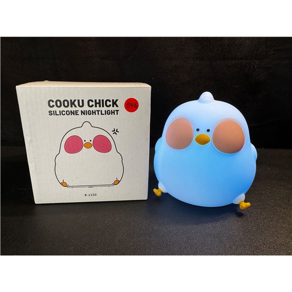 1 RGBW Rechargeable Cooku Chick Silicone Nightlight - New