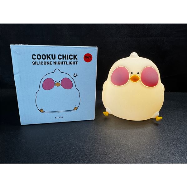 1 RGBW Rechargeable Cooku Chick Silicone Nightlight - New