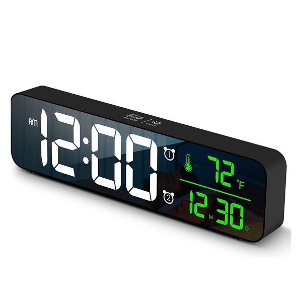 1 LED Music Multi Function Digital Alarm Clock - New