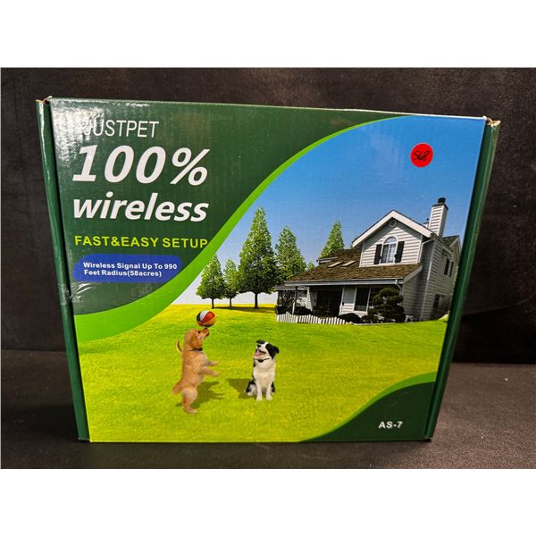 1 JustPet 100% Wireless Pet Fence GPS Collar System - New
