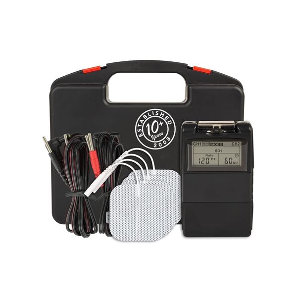 1 Electric Battery Powered Twin Stim TENS Machine with Carry Case - New