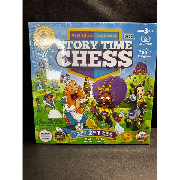 1 Story Time Chess Game 2-in-1 Game Set with Standard Chess and Story Book Chess - New