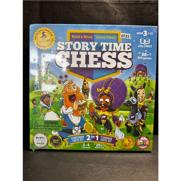 1 Story Time Chess Game 2-in-1 Game Set with Standard Chess and Story Book Chess - New