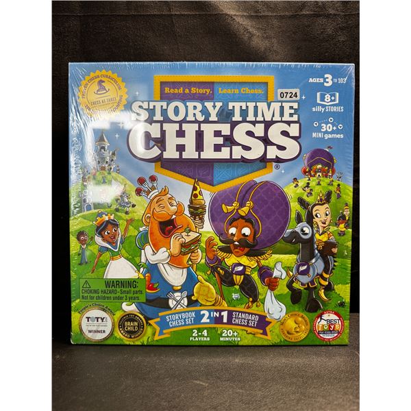 1 Story Time Chess Game 2-in-1 Game Set with Standard Chess and Story Book Chess - New