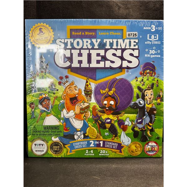 1 Story Time Chess Game 2-in-1 Game Set with Standard Chess and Story Book Chess - New