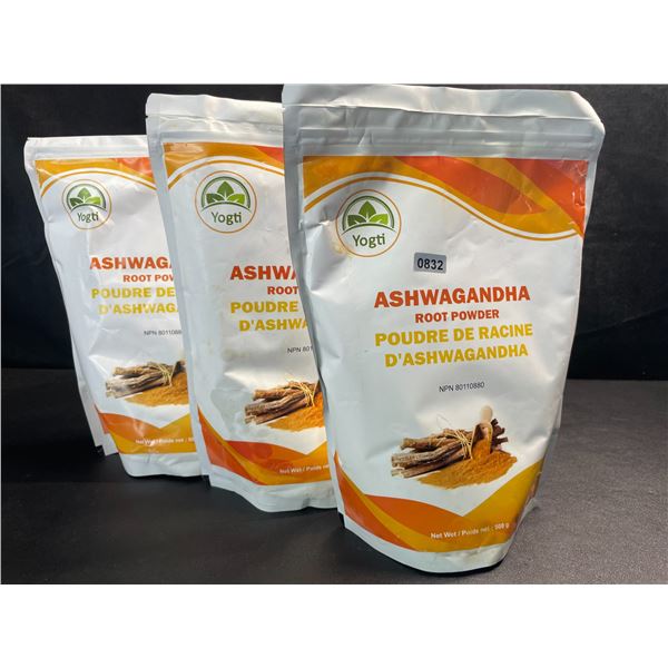 3 Bags of Yogit Ashwagandha Root Powder - 500g Each - New