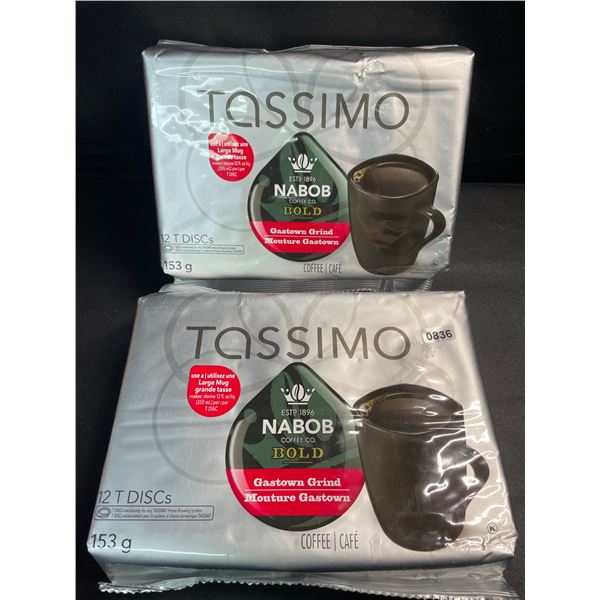 2 Packs of Tassimo Nabob Bold Gastown Grind Coffee Single Serve T-Discs - 153g Each - BB: NOV 2025
