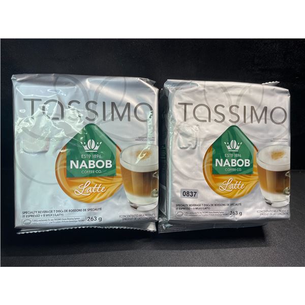2 Packs of Tassimo Nabob Latte Coffee Single Serve T-Discs - 263g - BB: OC 10/2025