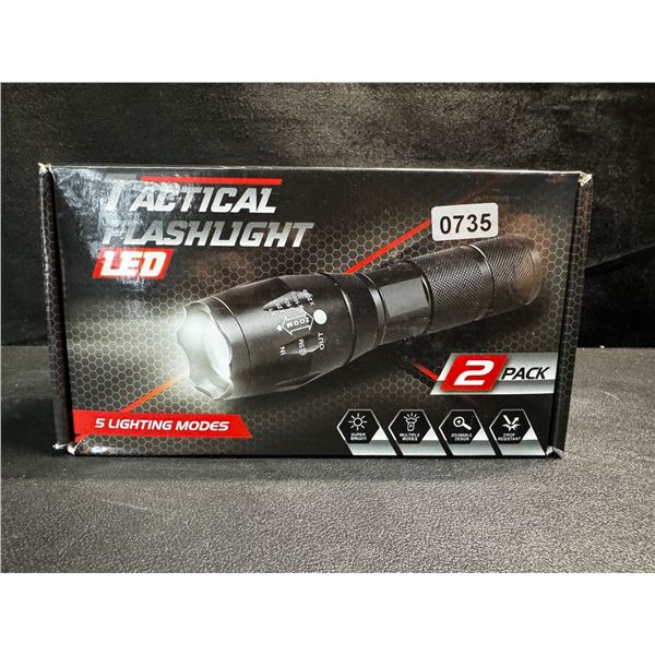 1 2-Pack of Tactical LED Flashlights - New