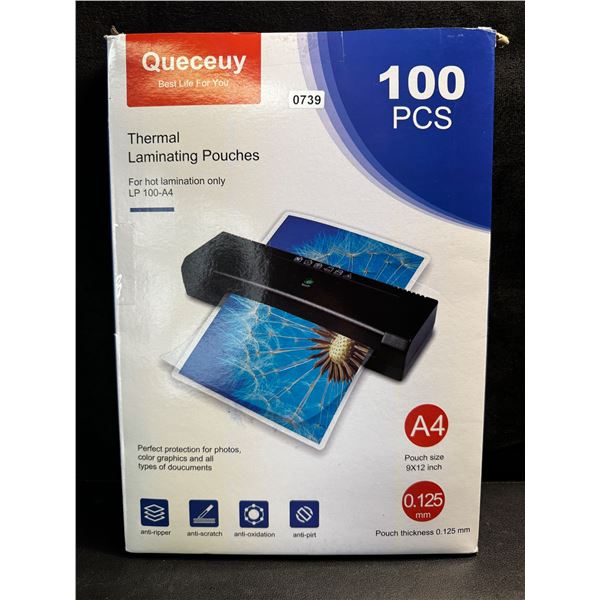 1 Pack of 9x12inch Thermal Laminating Pouches - 100PCS - New