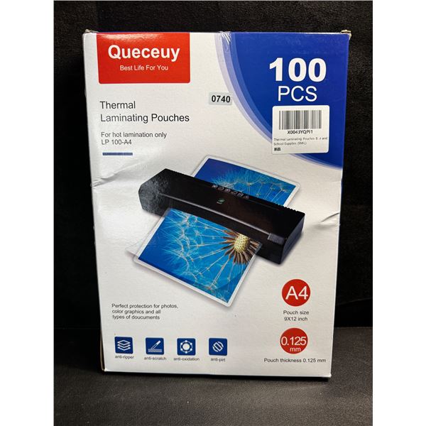 1 Pack of 9x12inch Thermal Laminating Pouches - 100PCS - New