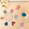 Image 4 : 3 Packs of Teething Toys/Silicone Teething Rings for Babies - 2 Per Pack - New
