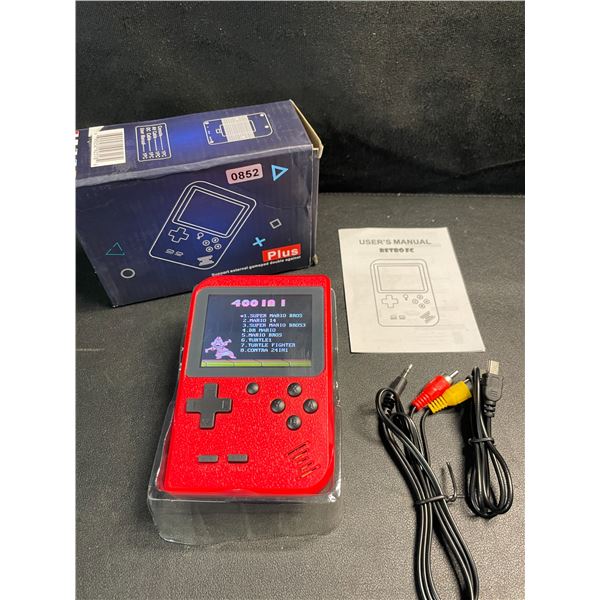 1 Mini Handheld Retro Game Box - Loaded with 400 Classic/Retro Games - Red - New
