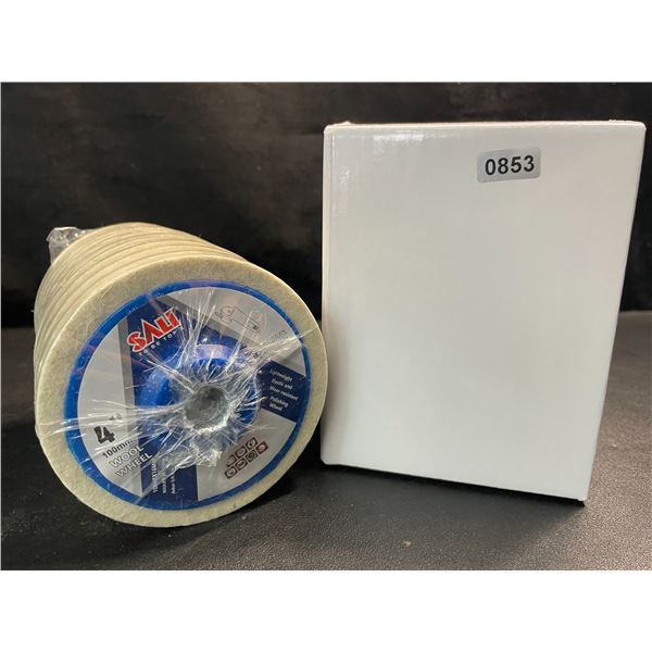 1 Box of 4in Wool Polishing Wheels - 10 Pack - New