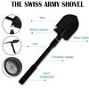Image 1 : 2 Folding Camping Shovels/Multifunction Swiss Army Shovels - 16" Assembled Size/5" Folded Size - New