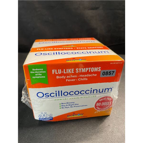 1 Box of Oscillococcinum Homeopathic Medicine for Flu Symptons - 60 Doses Value Pack - New Sealed
