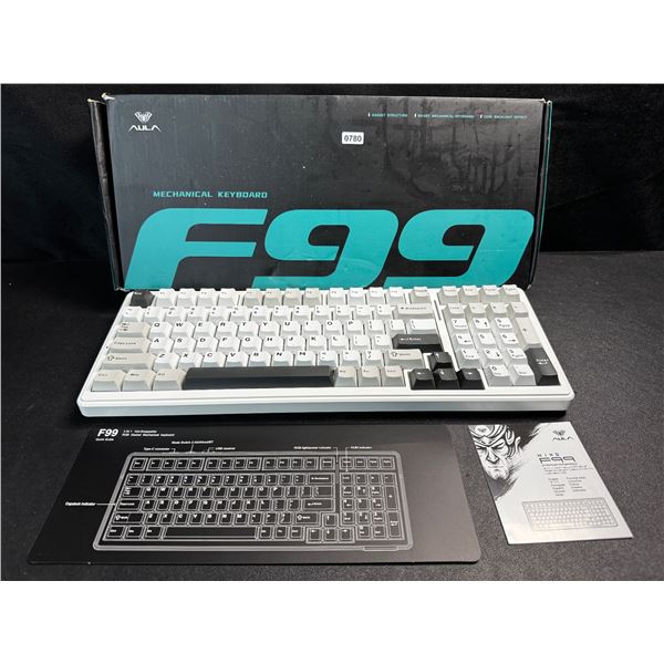 1 Aula F99 Mechanical Wireless Rechargeable or Wired Keyboard - New