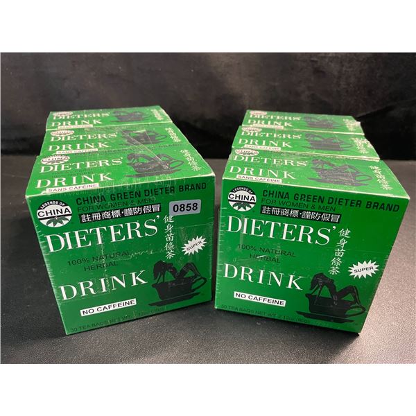 2 Boxes of China Green Dieter Brand 100% Natural Herbal Drink; Caffeine Free (90 Tea Bags Per Pack)