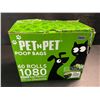 Image 1 : 1 Box of PetnPet Dog Poop Bags - 60 Rolls/1080 Bags - Unscented - 9 x 13" Size - New (Dmg Box)