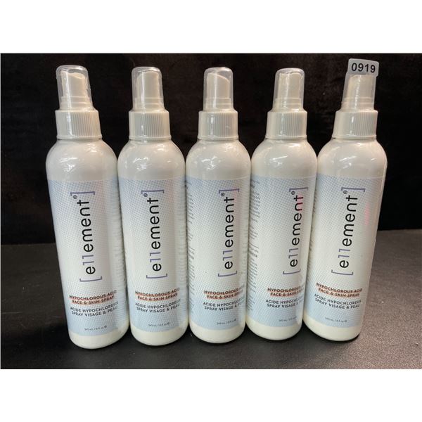 5 Bottles of e11ement Hypochlorous Acid Face & Skin Spray - 240ml Each - New Sealed