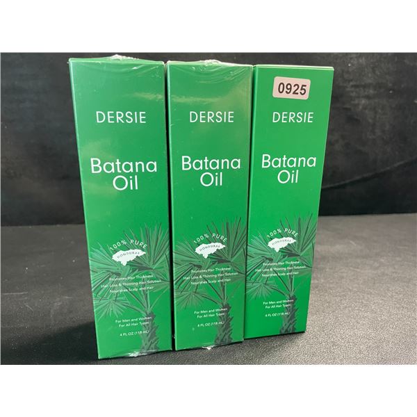 3 Boxes of Dersie Batana Oil - 100% Pure - Promotes Hair Thickness for Men/Women - 118ml