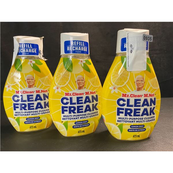 3 Mr.Clean - Clean Freak - Multi-Purpose Deep Cleaner Mist Refills - Lemon Zest - 473ml - New