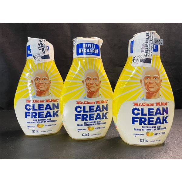 3 Mr.Clean - Clean Freak - Multi-Purpose Deep Cleaner Mist Refills - Lemon Zest - 473ml - New